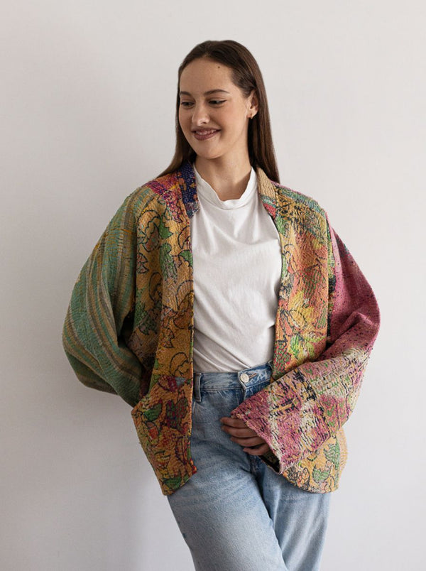 kantha vintage jacket kaveri