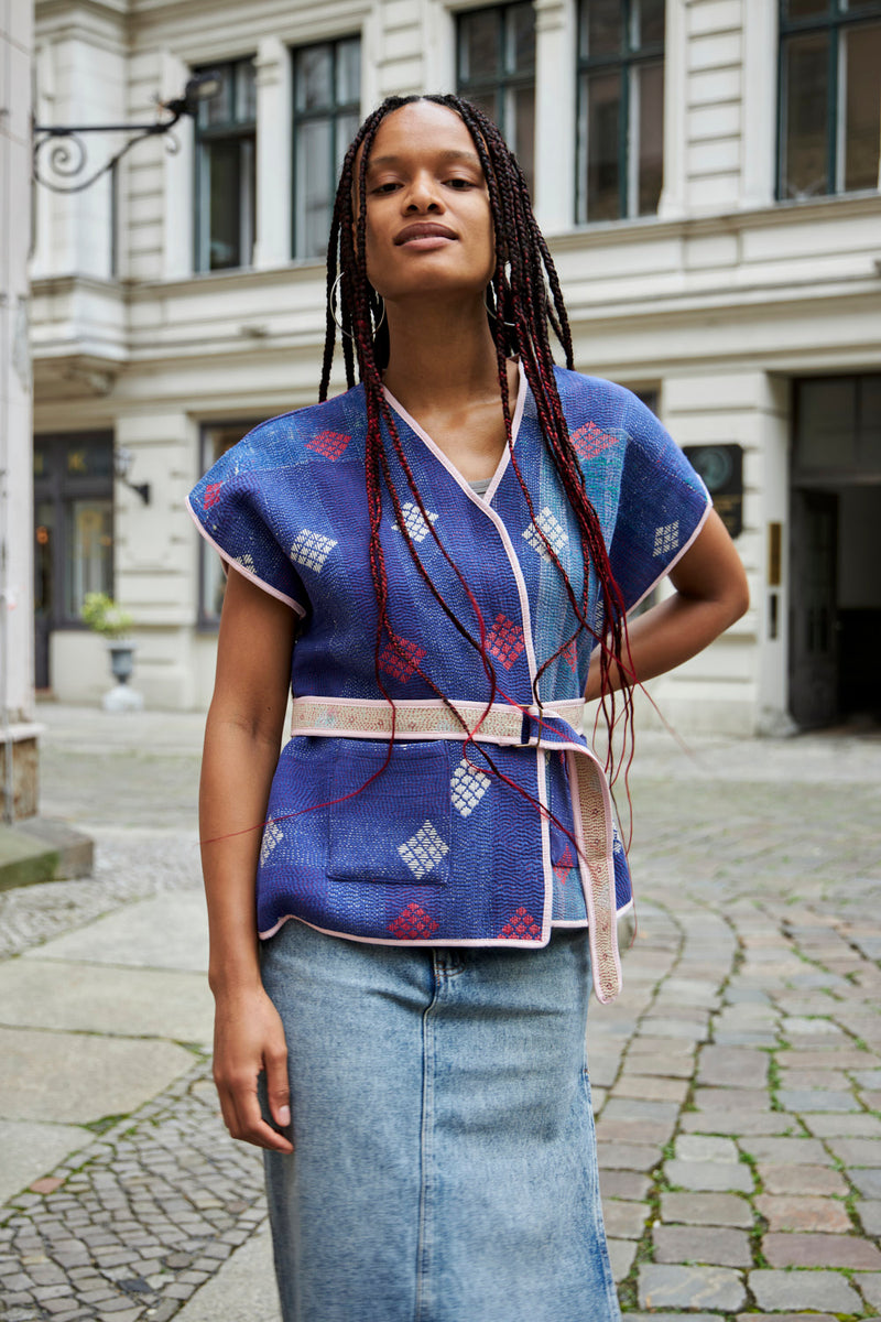 kantha vintage reversible vest FO