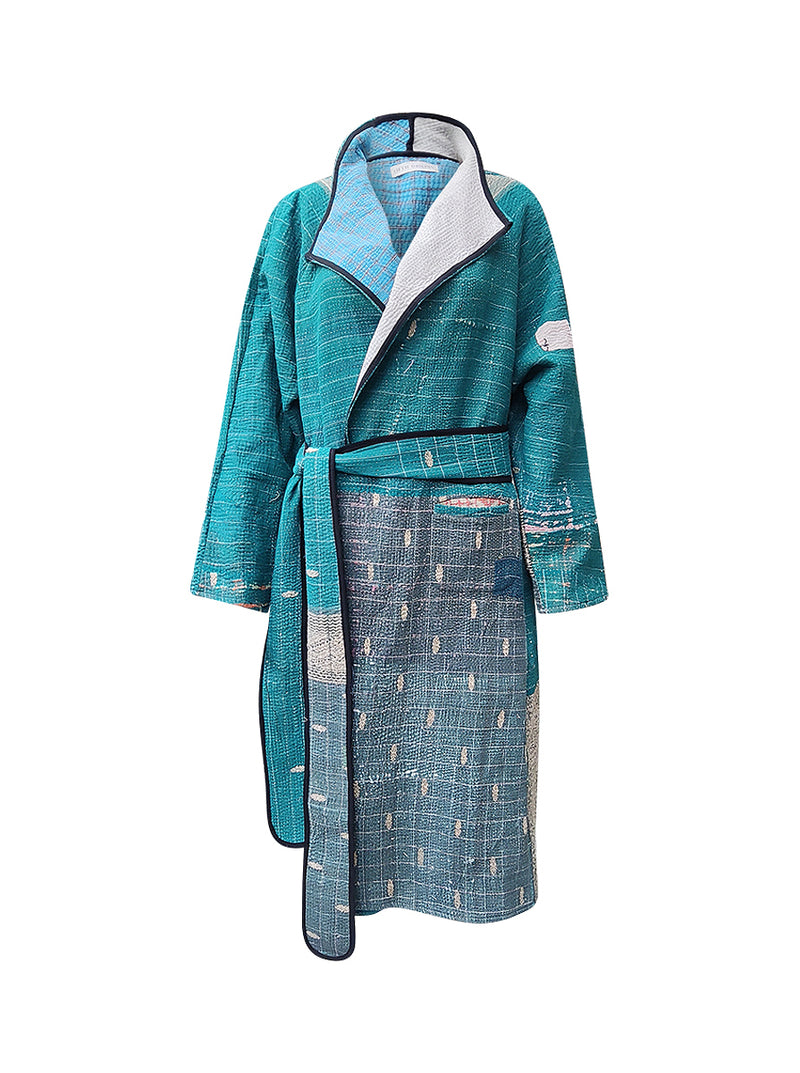 kantha vintage dress coat long jaya