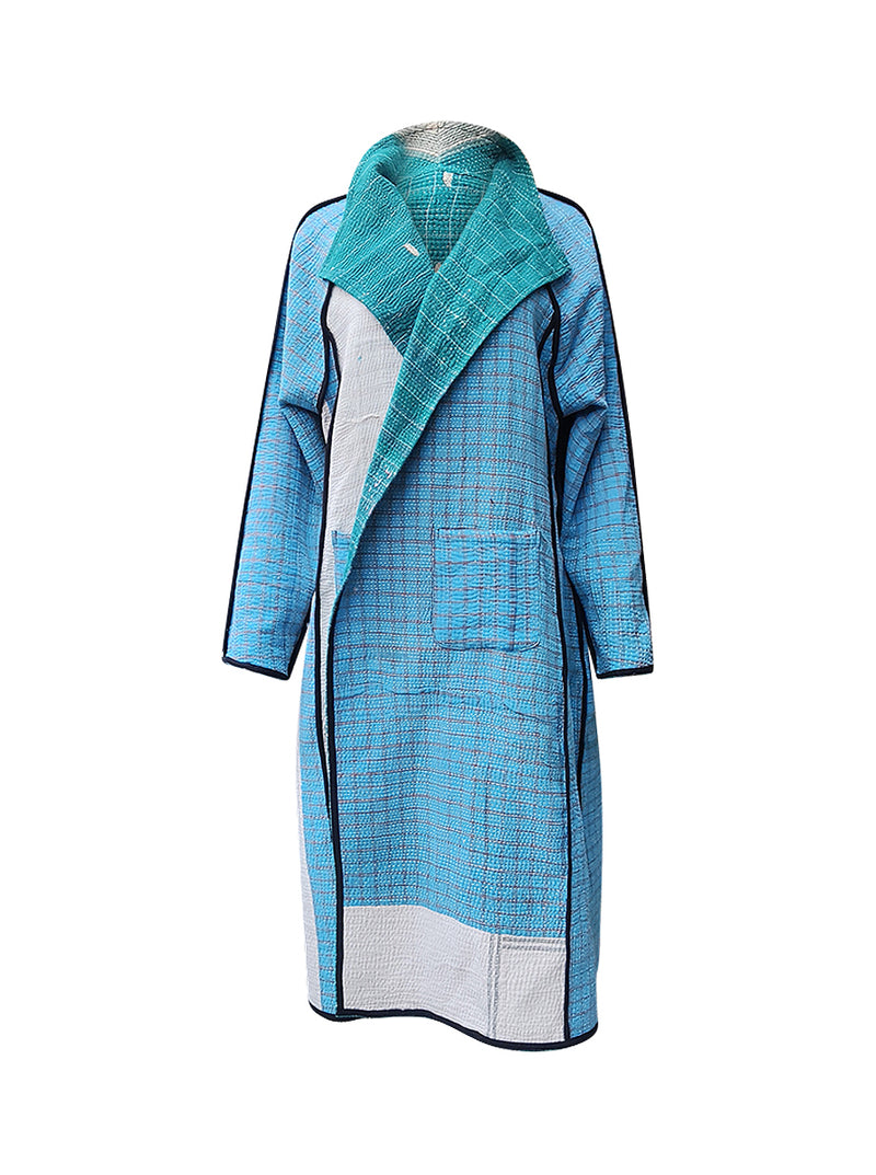 kantha vintage dress coat long jaya