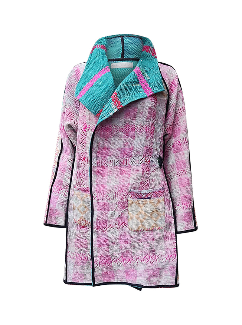 kantha vintage dress coat short ayla