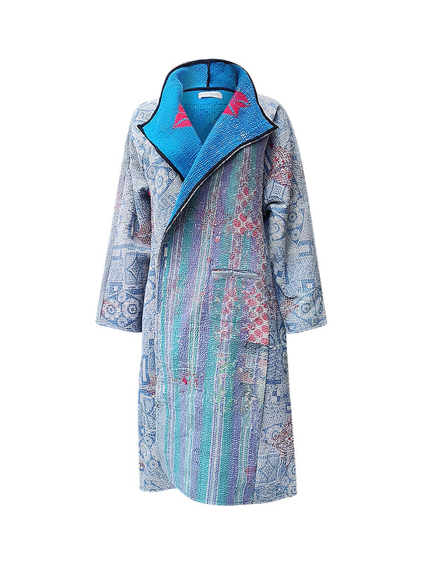 kantha vintage dress coat long kimaya