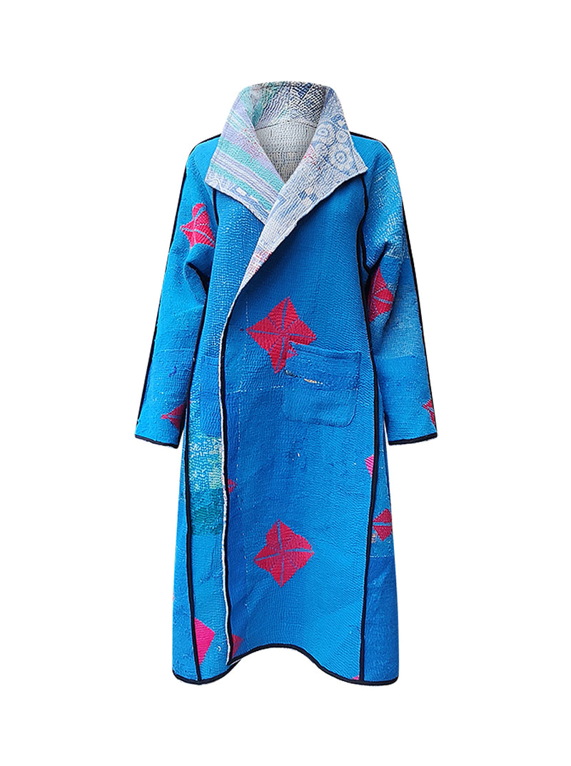 kantha vintage dress coat long kimaya