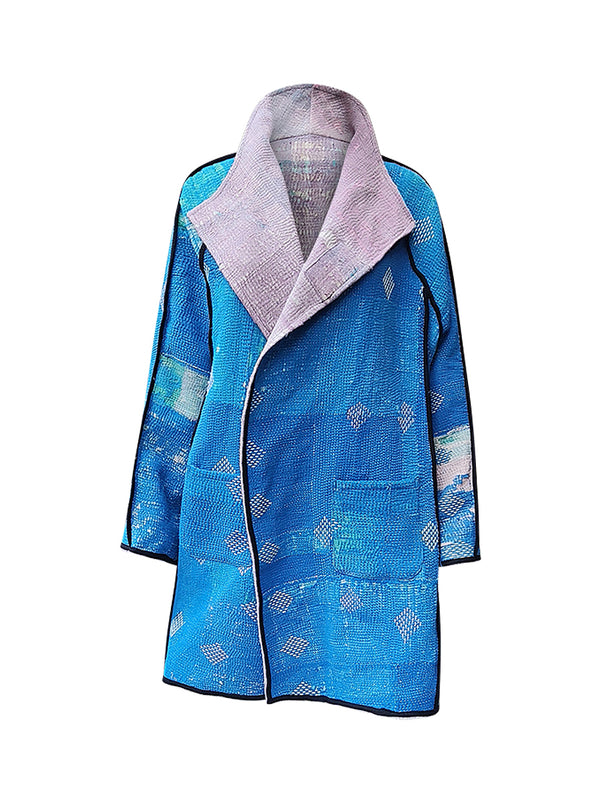 kantha vintage dress coat short amara