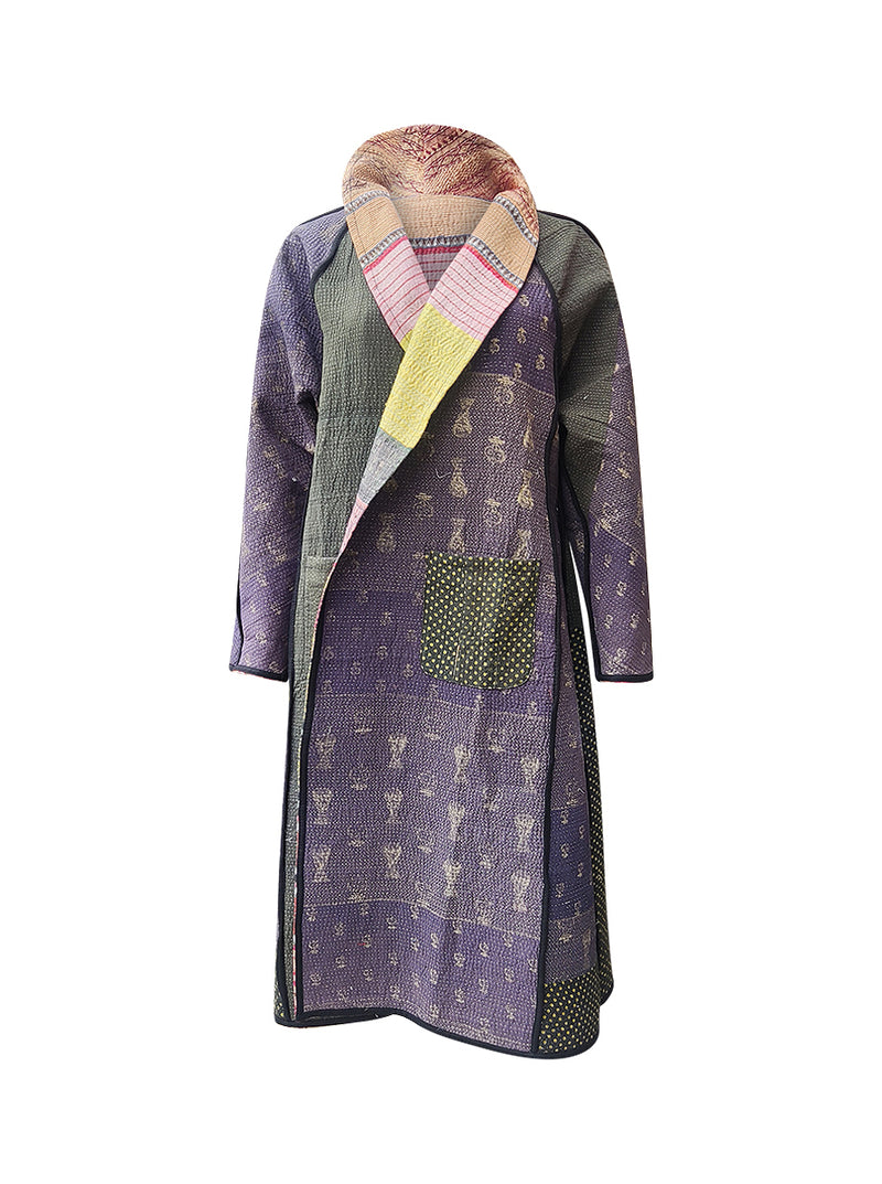 kantha vintage coat long bhumi