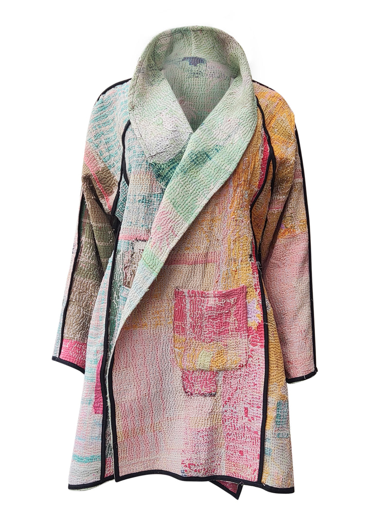 kantha vintage coat short surprise me