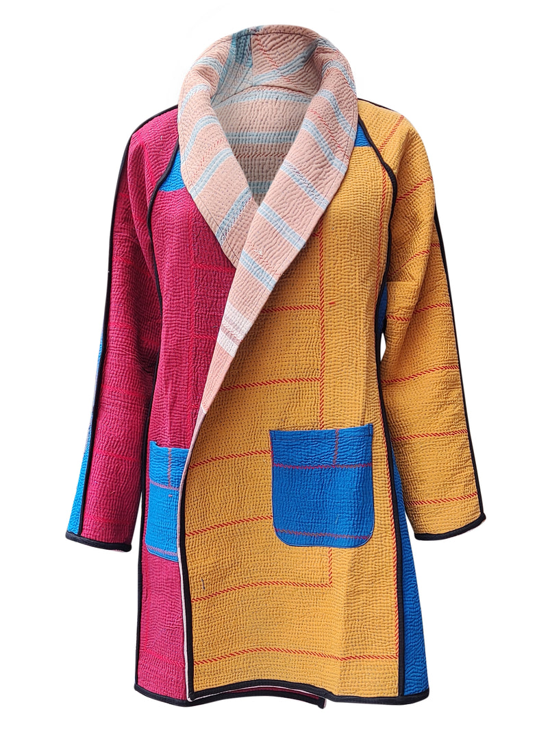 kantha vintage coat short mati