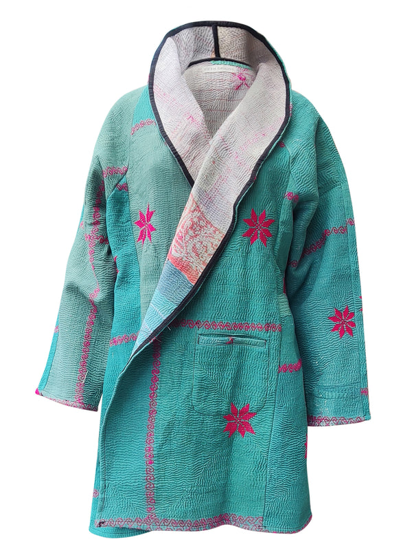 kantha vintage coat short surprise me
