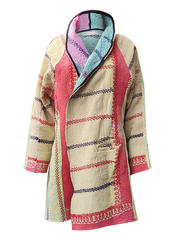 kantha vintage coat short habiba