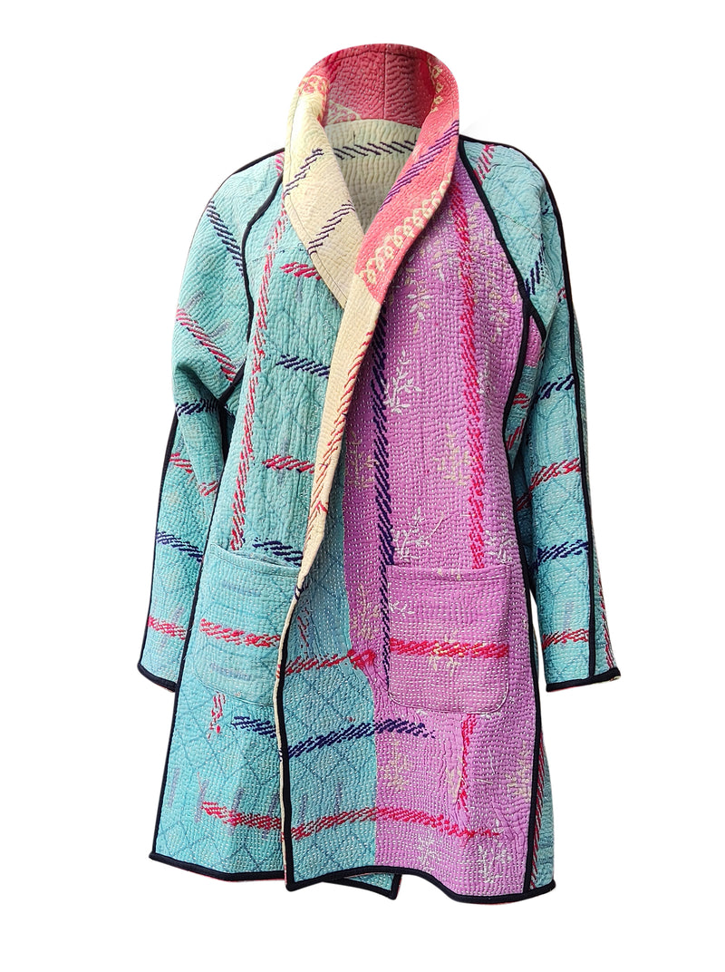 kantha vintage coat short habiba