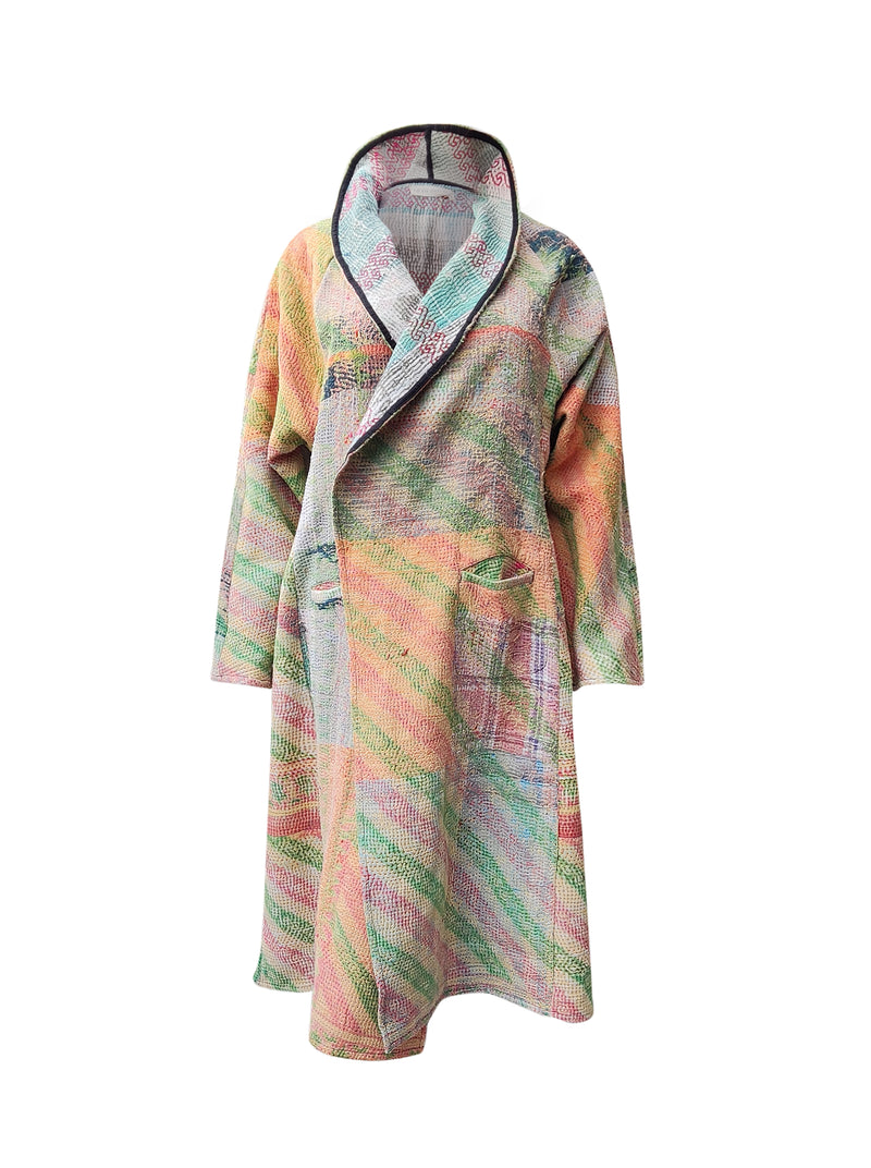 kantha vintage coat long prema