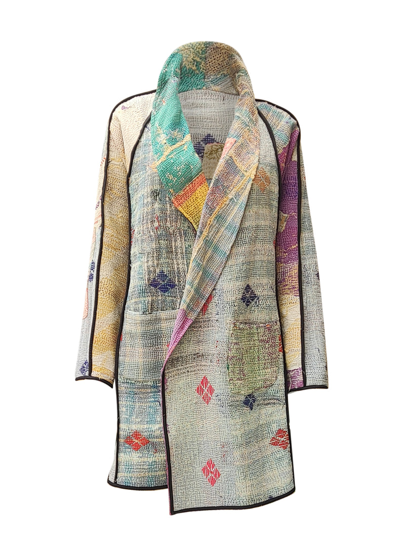 kantha vintage coat short mary