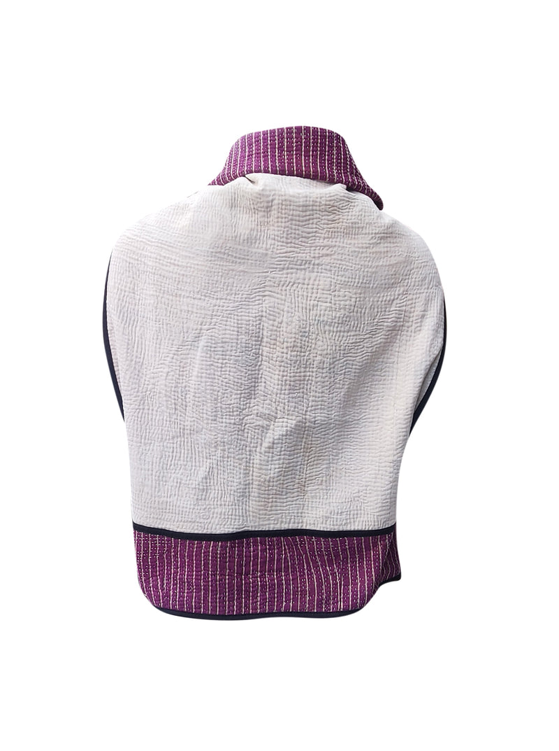 kantha vintage cape - purple love
