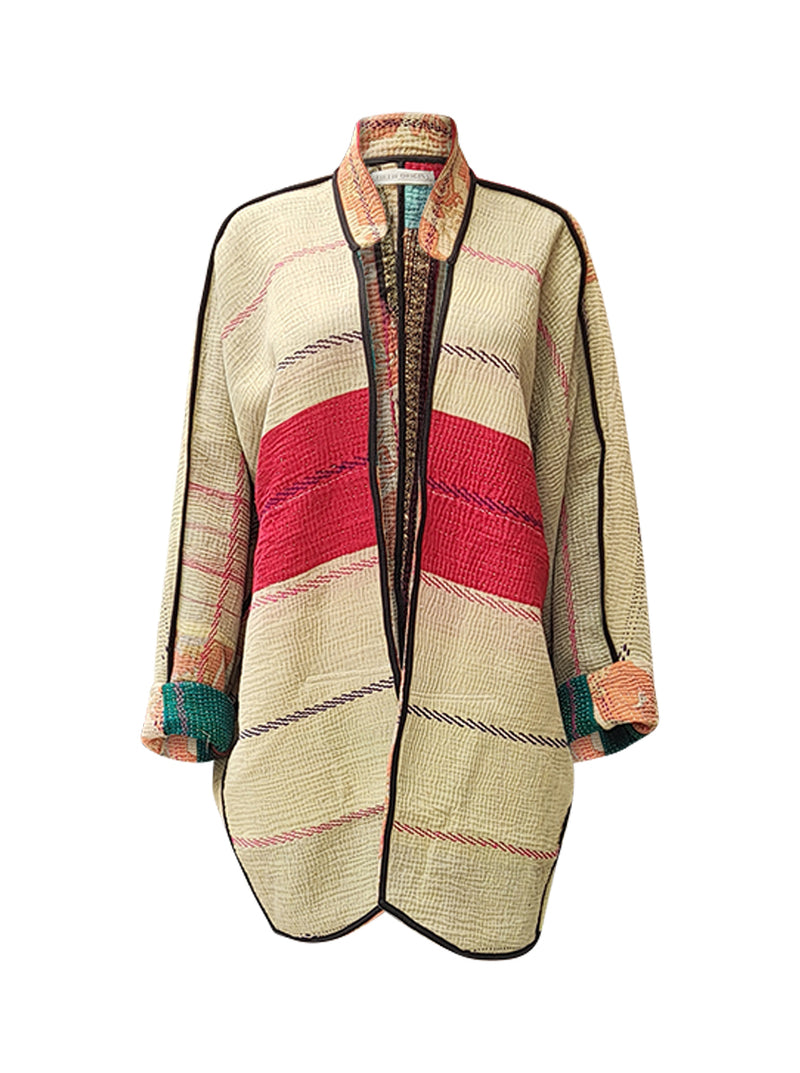 kantha vintage long jacket sita