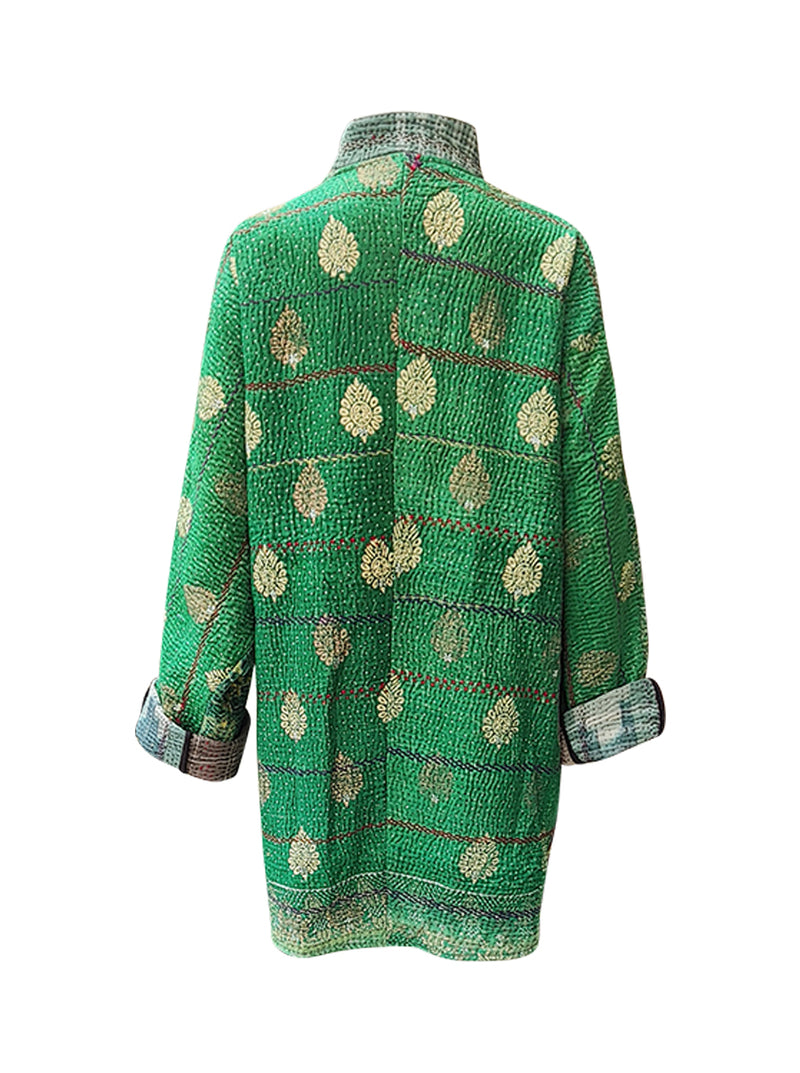 kantha vintage long jacket puja