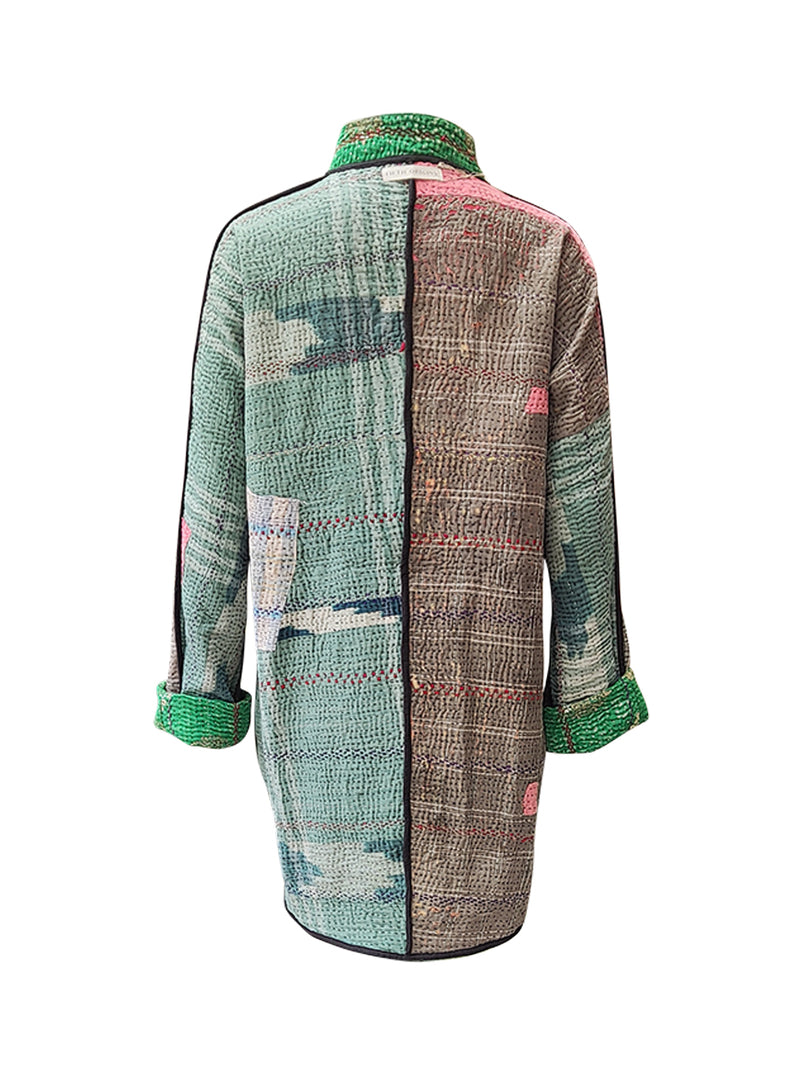 kantha vintage long jacket puja