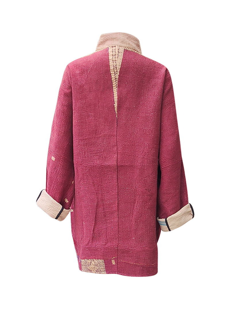 kantha vintage long jacket sindhura