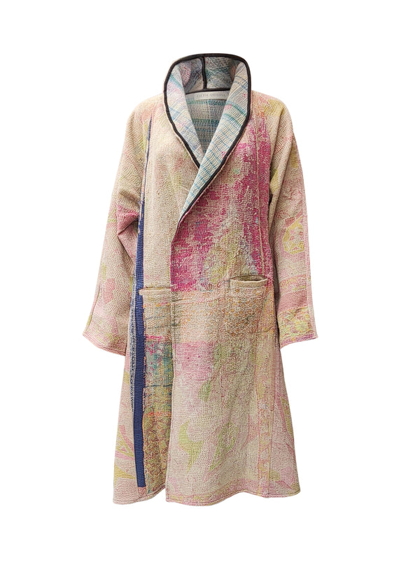 kantha vintage coat long gulabo