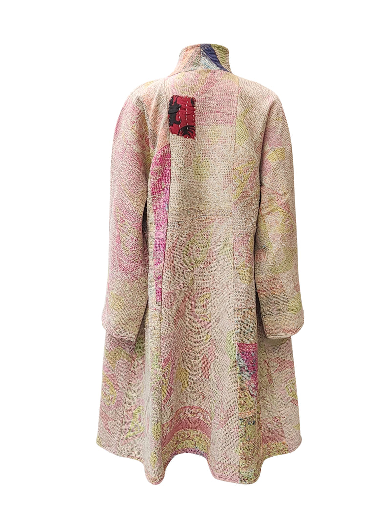 kantha vintage coat long gulabo