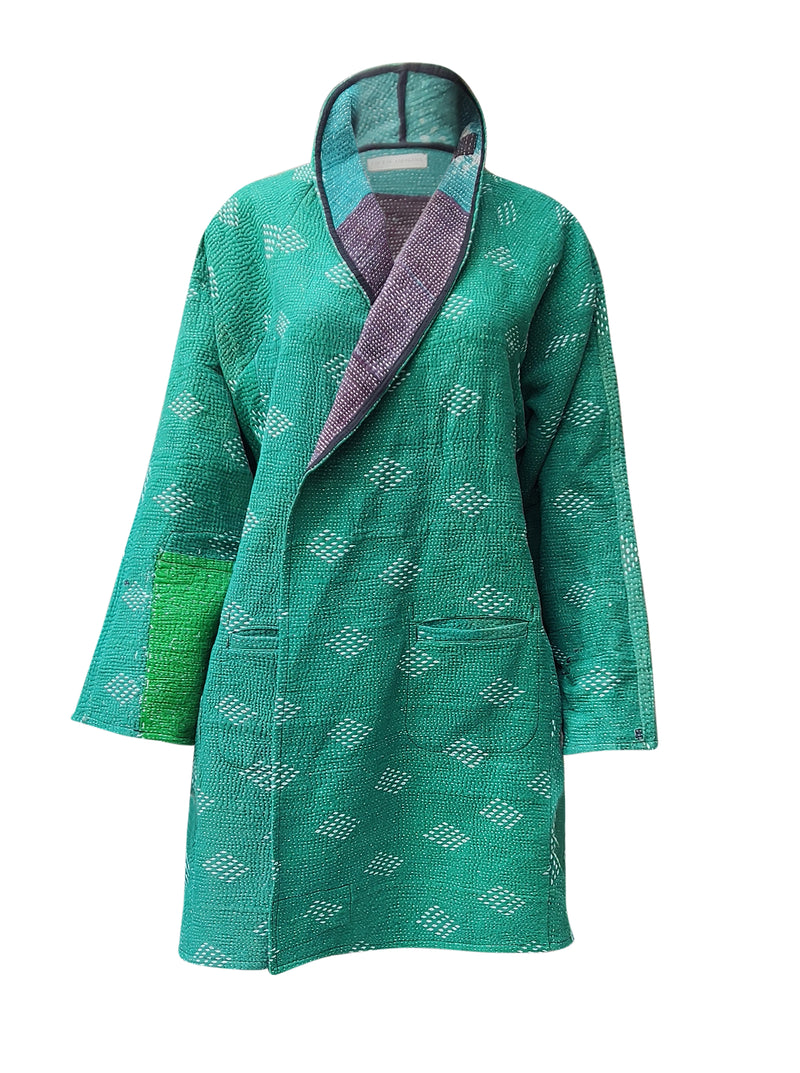 kantha vintage coat short sarla