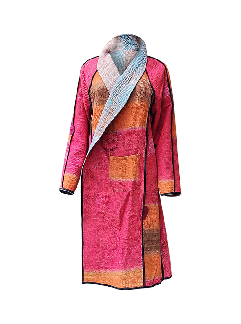 kantha vintage coat long shalini