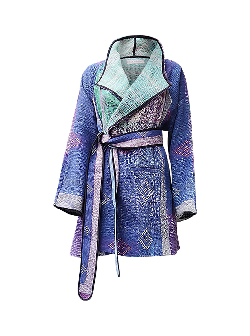 kantha vintage dress coat short pammi