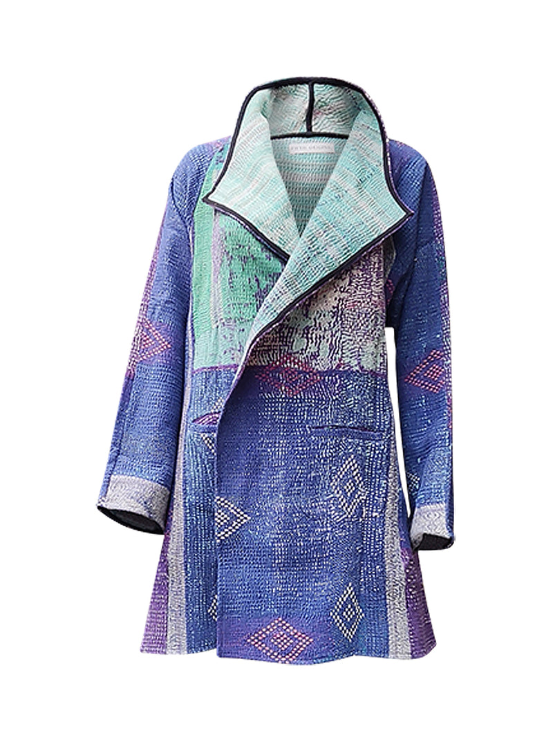 kantha vintage dress coat short pammi