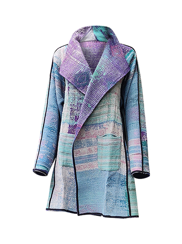 kantha vintage dress coat short pammi