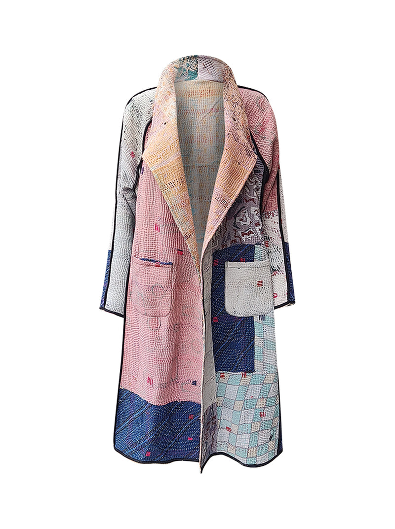kantha vintage dress coat long ashani