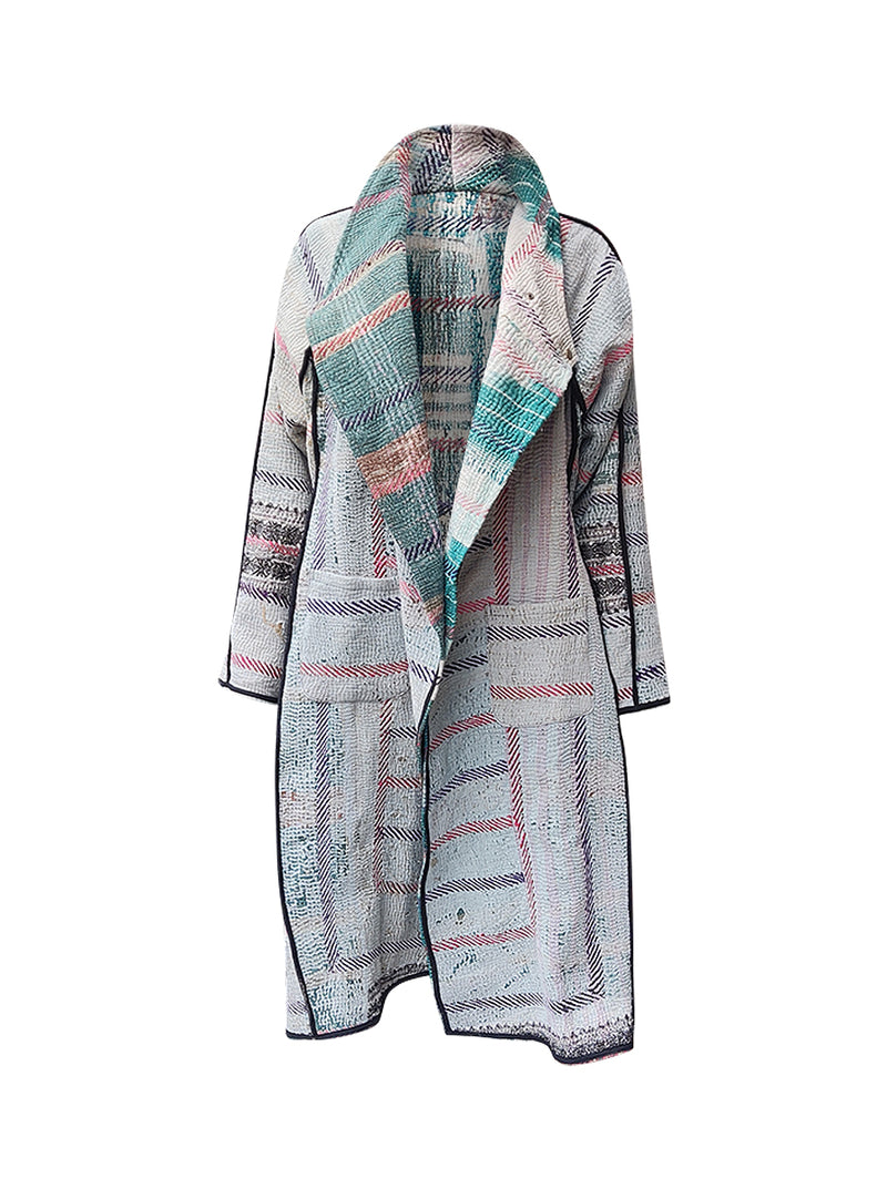 kantha vintage dress coat long sangeeta