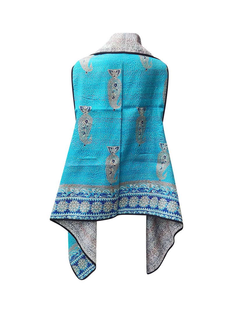 kantha vintage silk cape dhiraya