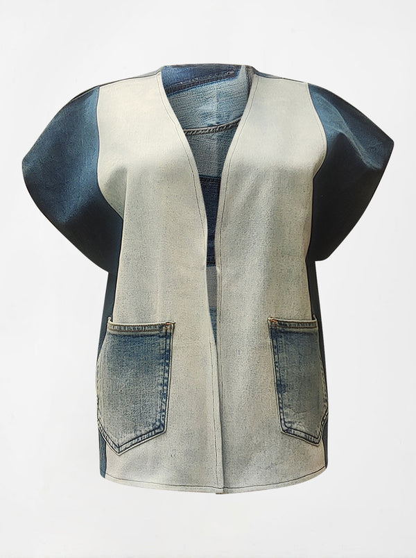 waste to wonder recycled denim vest miranda