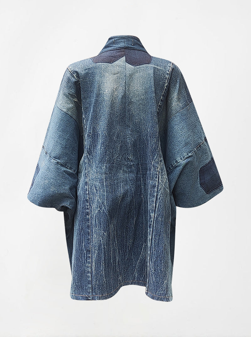 waste to wonder recycled denim kimono annette