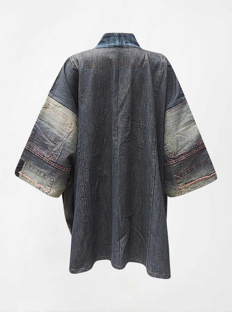 waste to wonder recycled denim kimono elizabeth