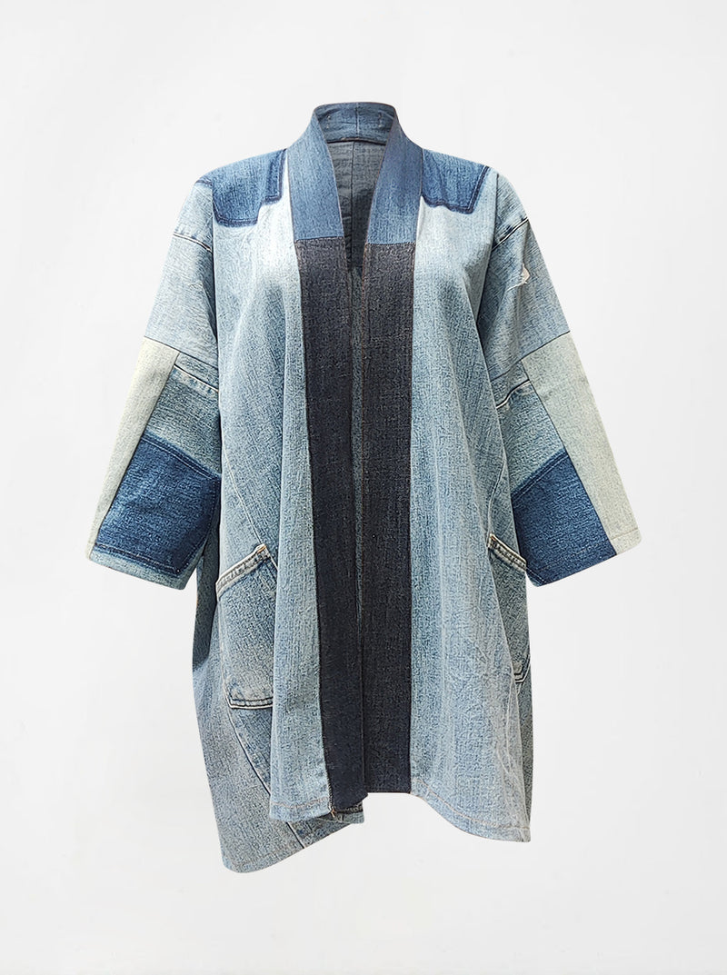 waste to wonder recycled denim kimono hazel