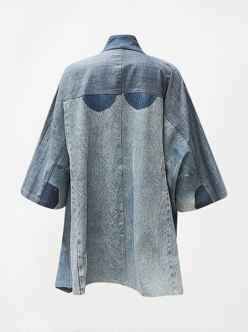 waste to wonder recycled denim kimono hazel