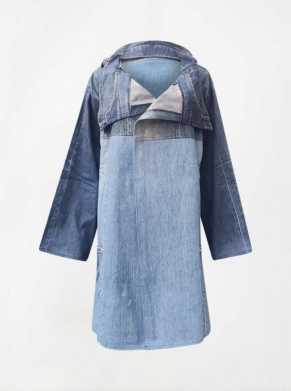 waste to wonder recycled denim dress coat sanne