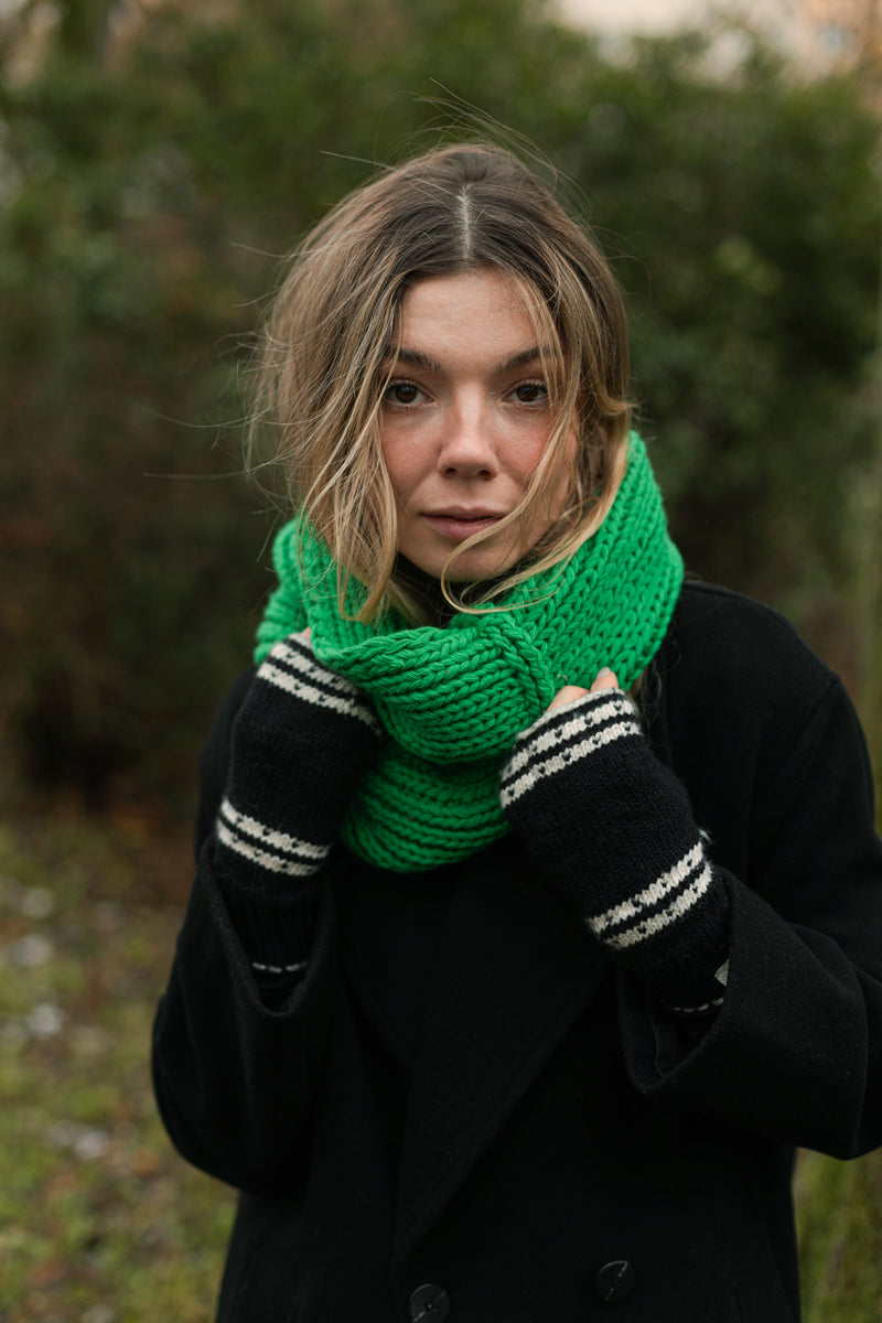 chunky pure wool scarf