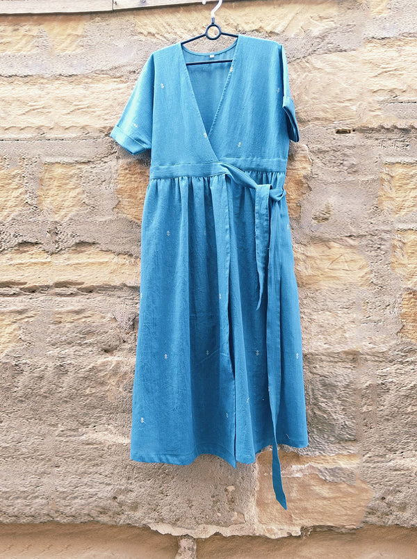 indigenous organic cotton wrap dress