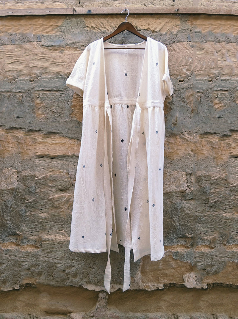 indigenous organic cotton wrap dress