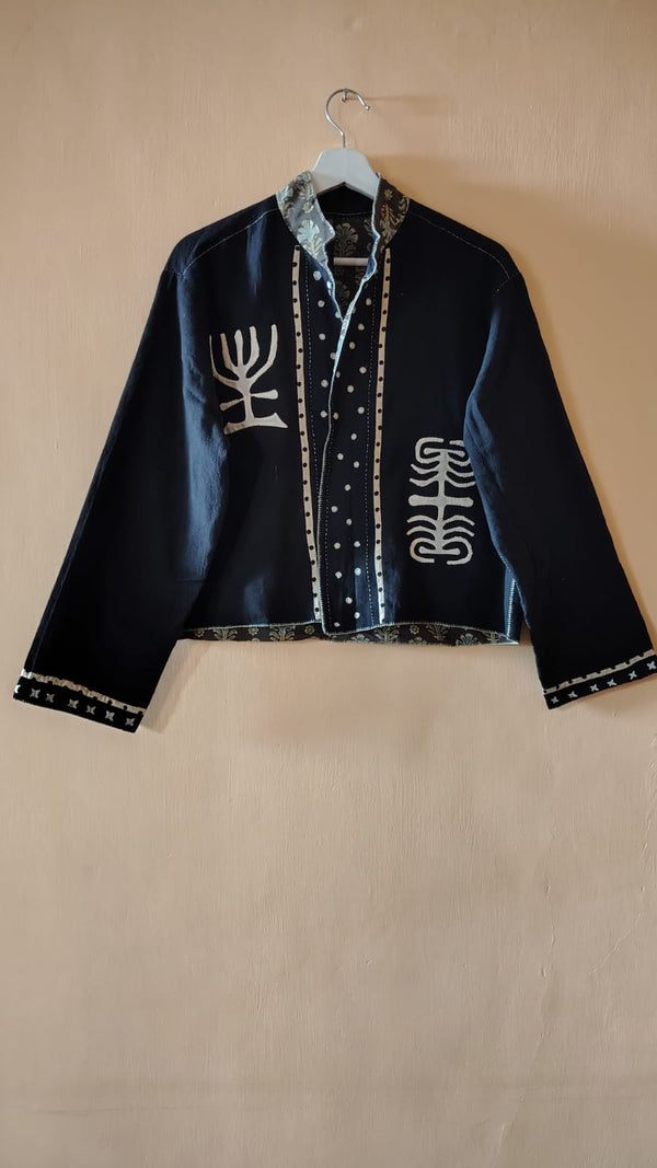kala organic cotton reversible crop applique