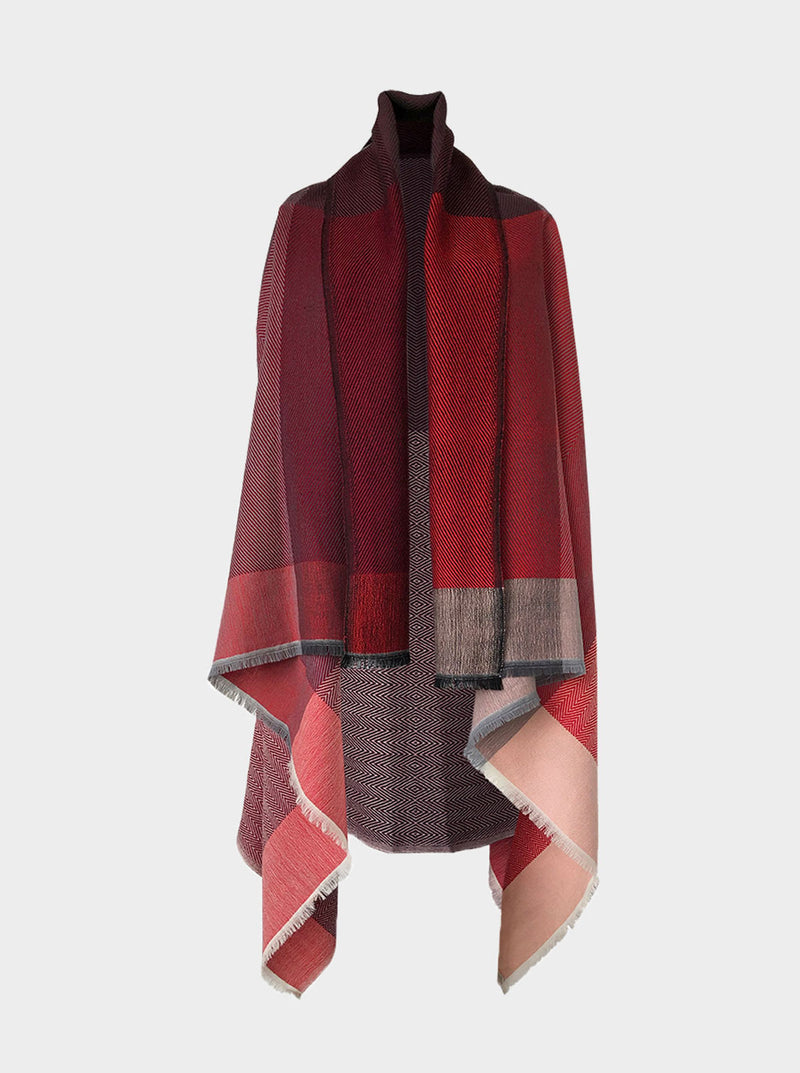 Burberry Neutral Vintage Check Knitted Cape - Women's - Cashmere/wool in  Black