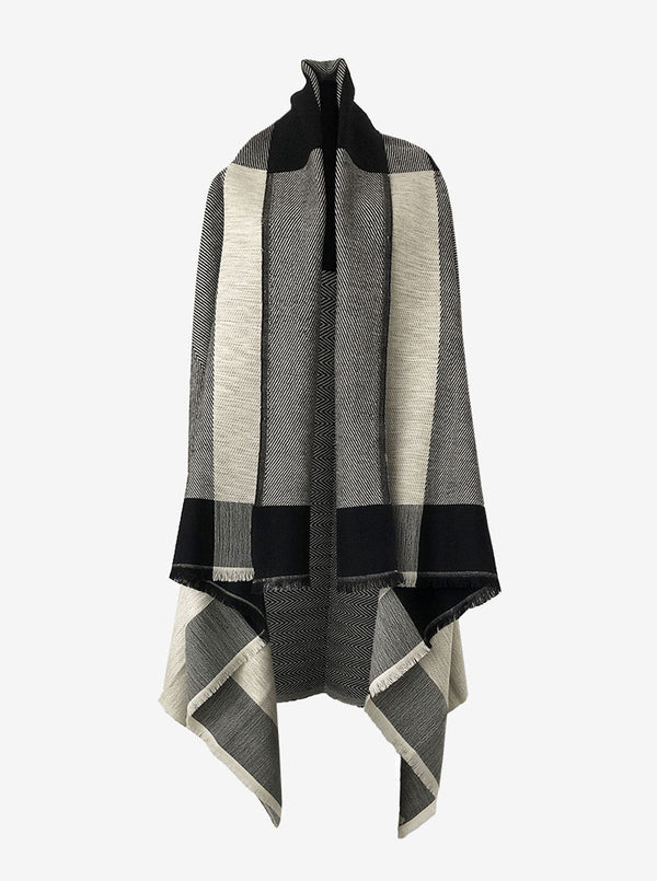 cape infinity wool black white