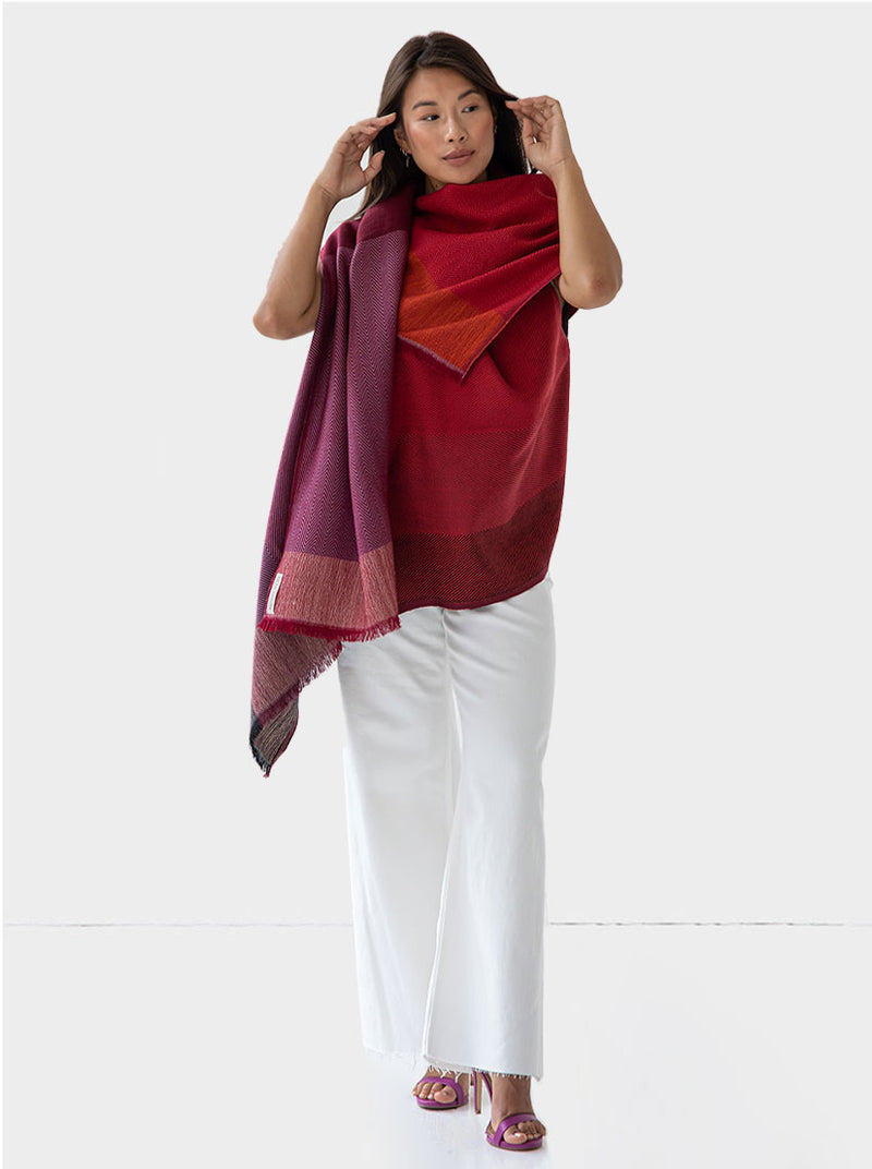 cape infinity wool merlot