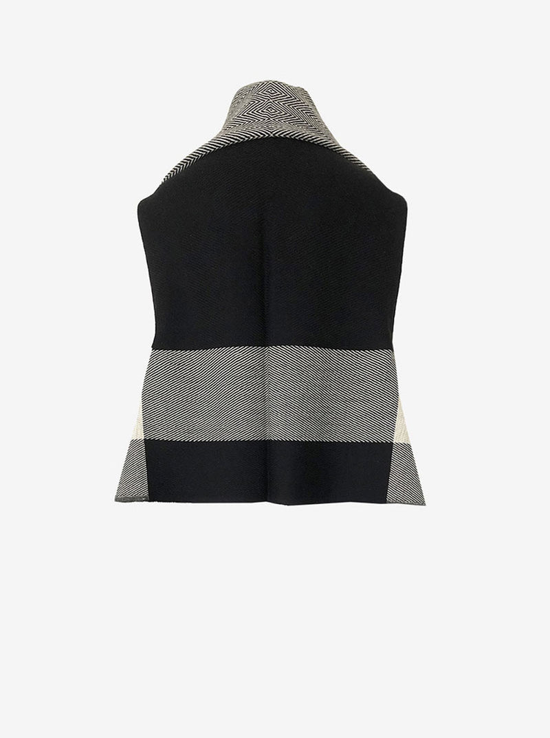 cape infinity wool black white