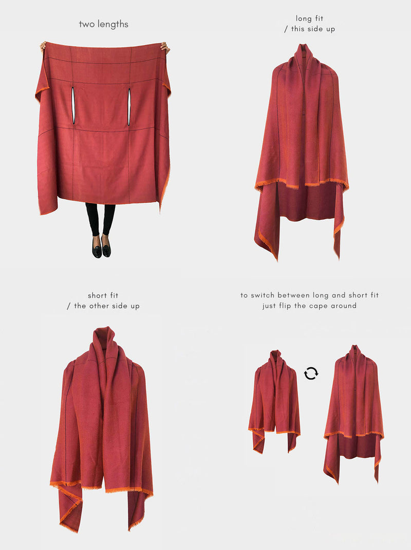 cape infinity lite wool sunset