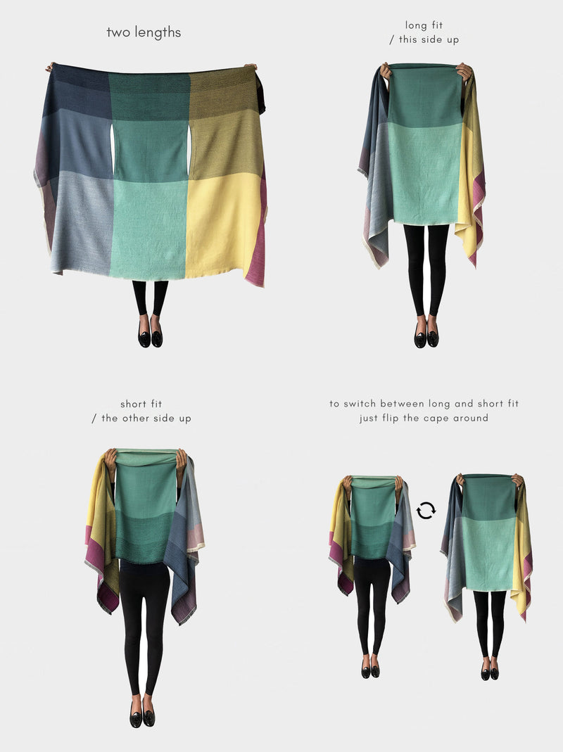 cape infinity wool rainbow